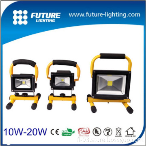 10w battery waterproof rechargeable flood light Shenzhen manufacturer